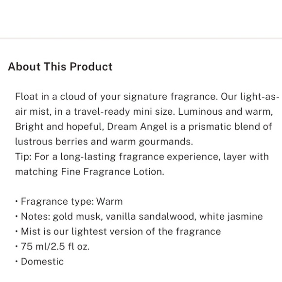 Brand New Victoria’s Secret Heavenly Dream Angel Mist Travel Size - Picture 2 of 2